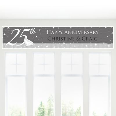 25th Anniversary - Personalized Wedding Anniversary Banner