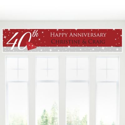 40th Anniversary - Personalized Wedding Anniversary Banner