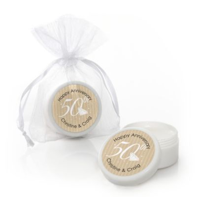 50th Anniversary - Personalized Wedding Anniversary Lip Balm Favors
