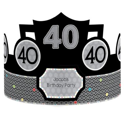 Adult 40th Birthday - Personalized Birthday Party Hats