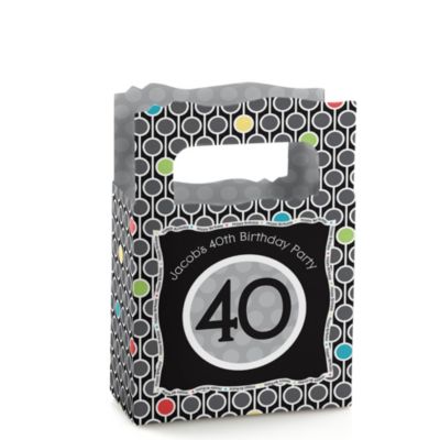 Adult 40th Birthday - Personalized Birthday Party Mini Favor Boxes