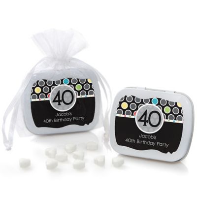 Adult 40th Birthday - Personalized Birthday Party Mint Tin Favors