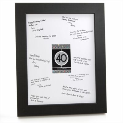 Adult 40th Birthday - Personalized Birthday Party Signature Mat Gift