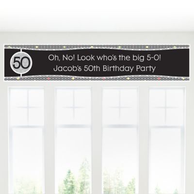Adult 50th Birthday - Personalized Birthday Party Banners