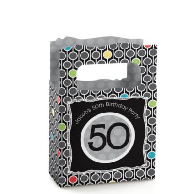 Adult 50th Birthday - Personalized Birthday Party Mini Favor Boxes