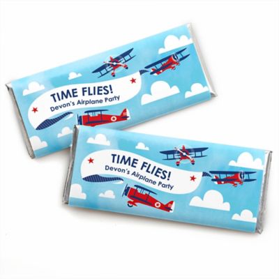Airplane - Personalized Baby Shower Candy Bar Wrapper Favors
