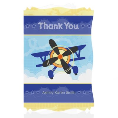 Airplane - Personalized Baby Shower Thank You Cards