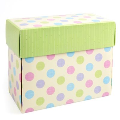Small Polka Dot Gift Box - Baptism Do It Yourself