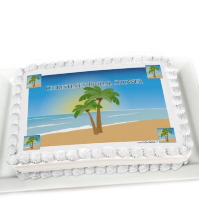 Beach - Personalized Bridal Shower Cake Toppers