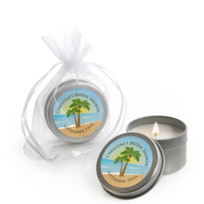 Beach - Personalized Bridal Shower Candle Tin Favors