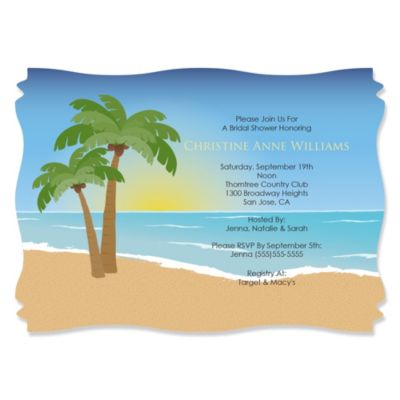 Beach - Personalized Bridal Shower Invitations