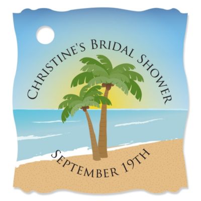 Beach - Personalized Bridal Shower Tags - 20 ct