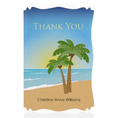 Beach - Personalized Bridal Shower Thank You Cards