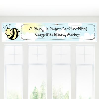 Cute-As-Can-BEE - Personalized Baby Shower Banners