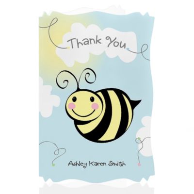 Cute-As-Can-BEE - Personalized Baby Shower Thank You Cards