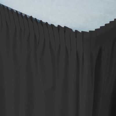 Black - Baby Shower Plastic Table Skirts