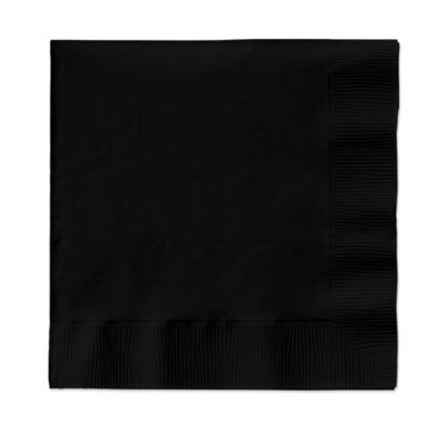 Black - Birthday Party Beverage Napkins - 50 ct