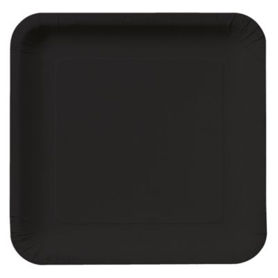 Black - Birthday Party Dinner Plates 18 ct