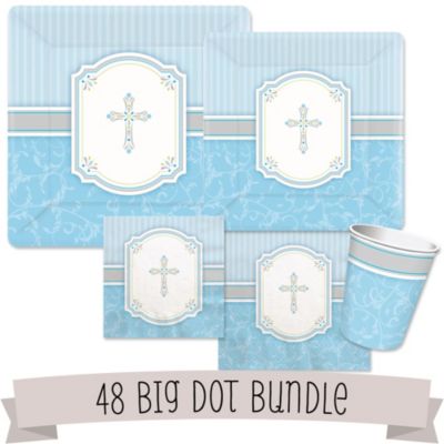 Blessings Blue - Baptism 48 Big Dot Bundle