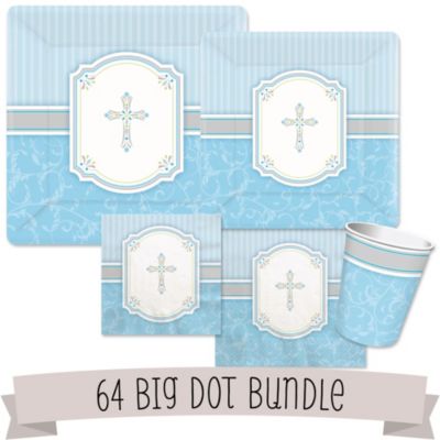 Blessings Blue - Baptism 64 Big Dot Bundle