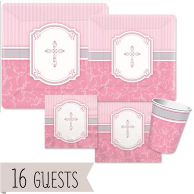 Blessings Pink - Baptism 16 Big Dot Bundle