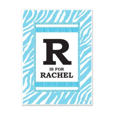 Blue Zebra - Personalized Birthday Party Poster Gift