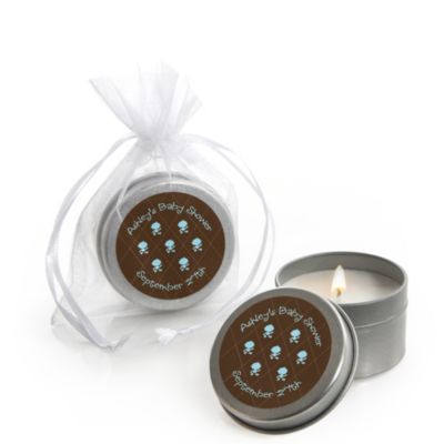 Modern Baby Boy - Personalized Baby Shower Candle Tin Favors