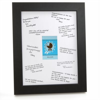 Boy Baby Carriage - Personalized Baby Shower Signature Mat Gift 