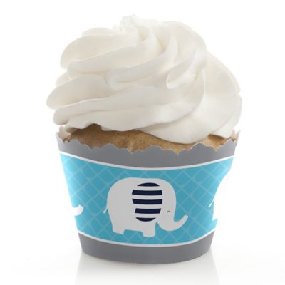 Boy Elephant - Birthday Party Cupcake Wrappers