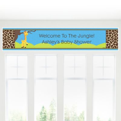 Giraffe Boy - Personalized Baby Shower Banners