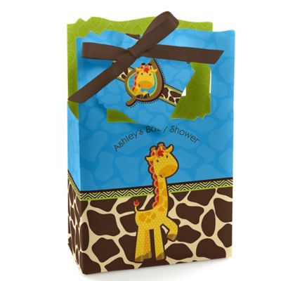 Giraffe Boy - Personalized Baby Shower Favor Boxes