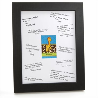 Giraffe Boy - Personalized Baby Shower Signature Mat Gift