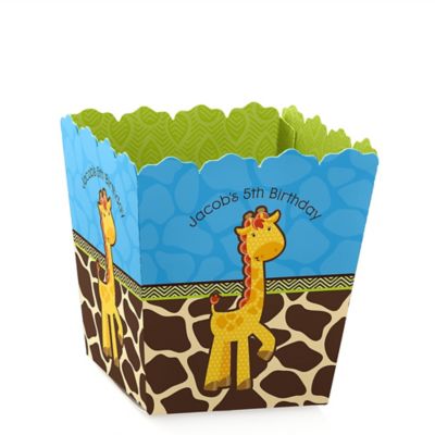 Giraffe Boy - Personalized Birthday Party Candy Boxes