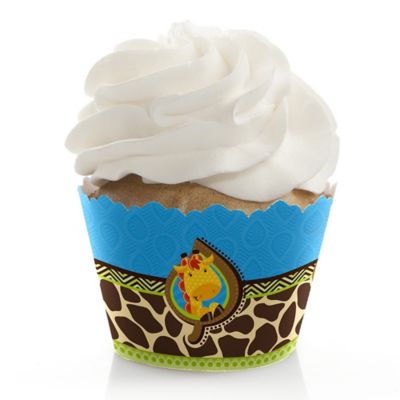 Giraffe Boy - Birthday Party Cupcake Wrappers