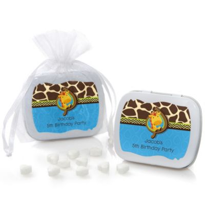 Giraffe Boy - Personalized Birthday Party Mint Tin Favors