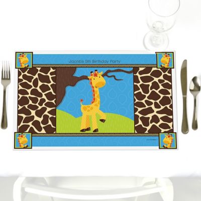 Giraffe Boy - Personalized Birthday Party Placemats