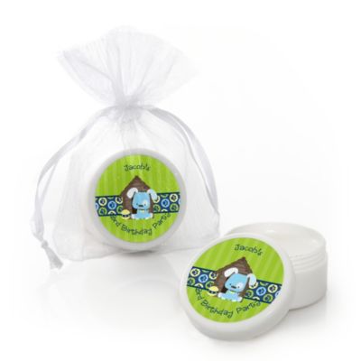 Boy Puppy Dog - Personalized Birthday Party Lip Balm Favors