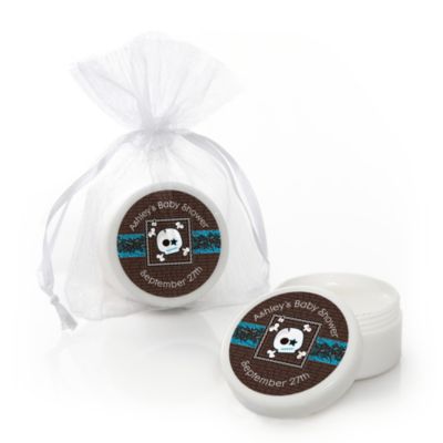Skullitude&trade; - Baby Boy Skull - Personalized Baby Shower Lip Balm Favors