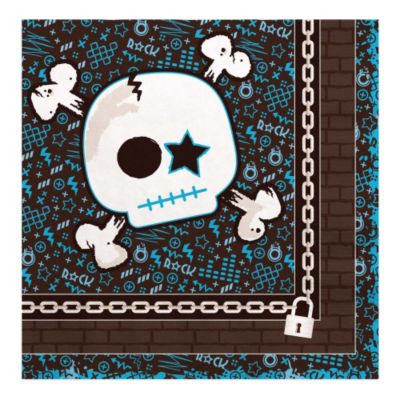 Skullitude&trade; - Baby Boy Skull - Baby Shower Luncheon Napkins - 16 ct