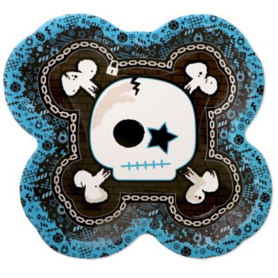 Skullitude&trade; - Baby Boy Skull - Baby Shower Dinner Plates - 8 ct