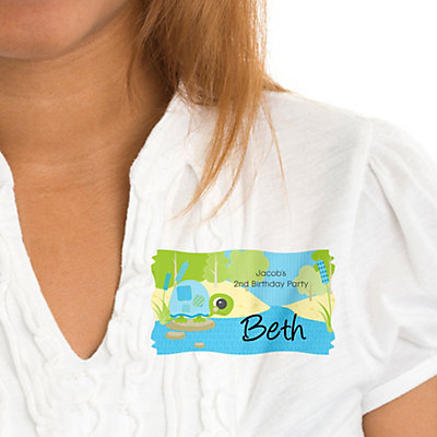 Turtle Birthday Party on Boy Turtle Birthday Party Name Tags  Thumb
