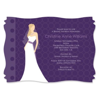 Personalized wedding shower invitations