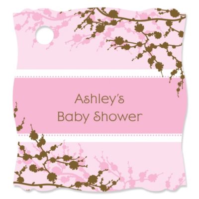 Baby Cherry Blossom - 20 Personalized Baby Shower Tags - 20 ct
