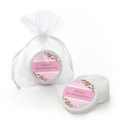 Cherry Blossom - Personalized Birthday Party Lip Balm Favors