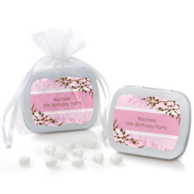 Cherry Blossom - Personalized Birthday Party Mint Tin Favors 