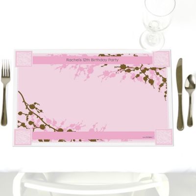 Cherry Blossom - Personalized Birthday Party Placemats