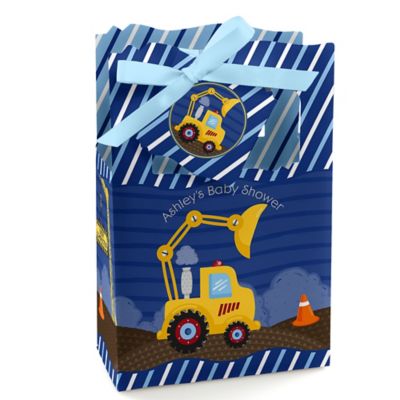 Construction Truck - Personalized Baby Shower Favor Boxes 