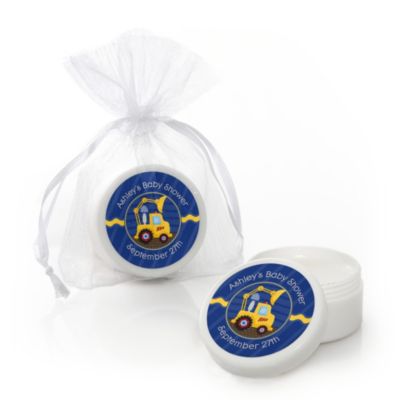 Construction Truck - Personalized Baby Shower Lip Balm Favors 