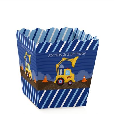 Construction Truck - Personalized Birthday Party Candy Boxes 