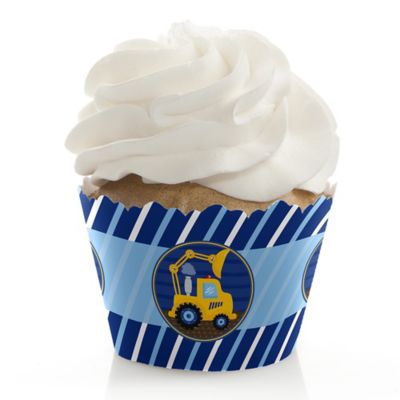 Construction Truck - Birthday Party Cupcake Wrappers